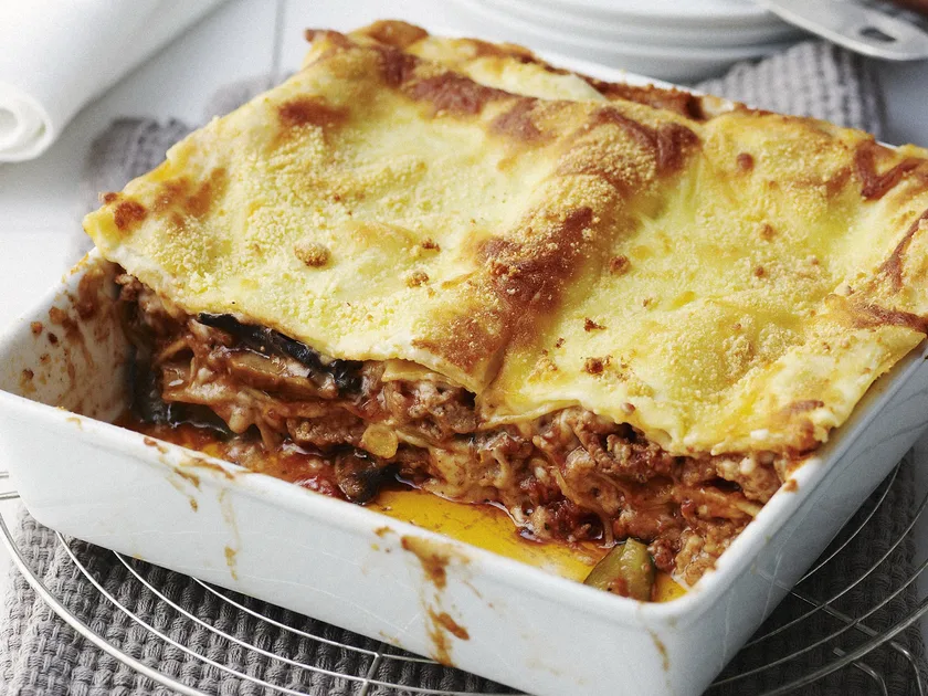 Chicken, zucchini and mushroom lasagne