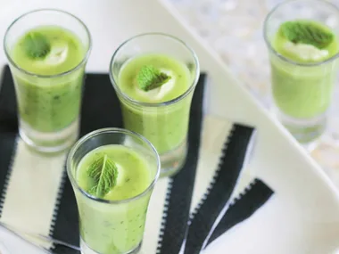 pea and mint with yogurt
