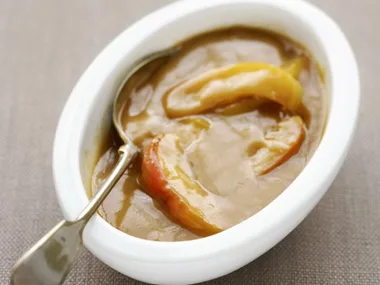 caramelised apple and mustard velouté
