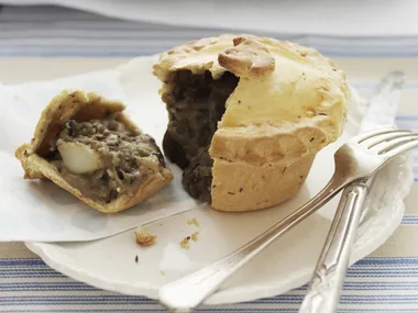 caraway, potato and mushroom mini pies