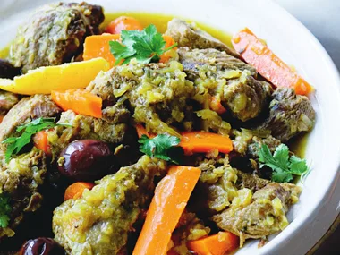Lamb tagine with baby carrots