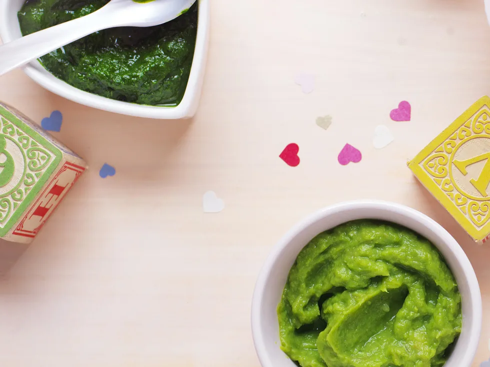 spinach purée