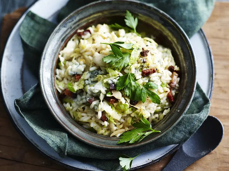 CABBAGE, PANCETTA & GORGONZOLA RISOTTO