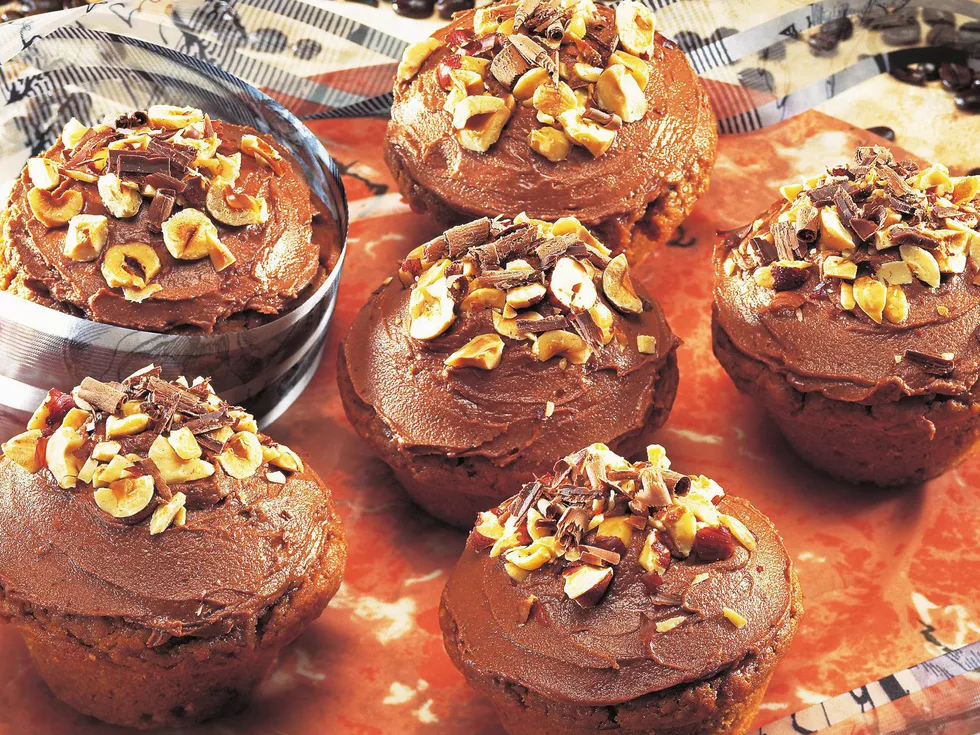 coffee hazelnut muffins