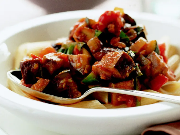 herbed ratatouille with pasta
