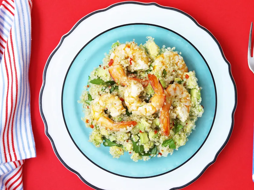 Quinoa and citrus prawn salad