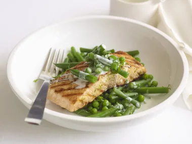 barbecued salmon
