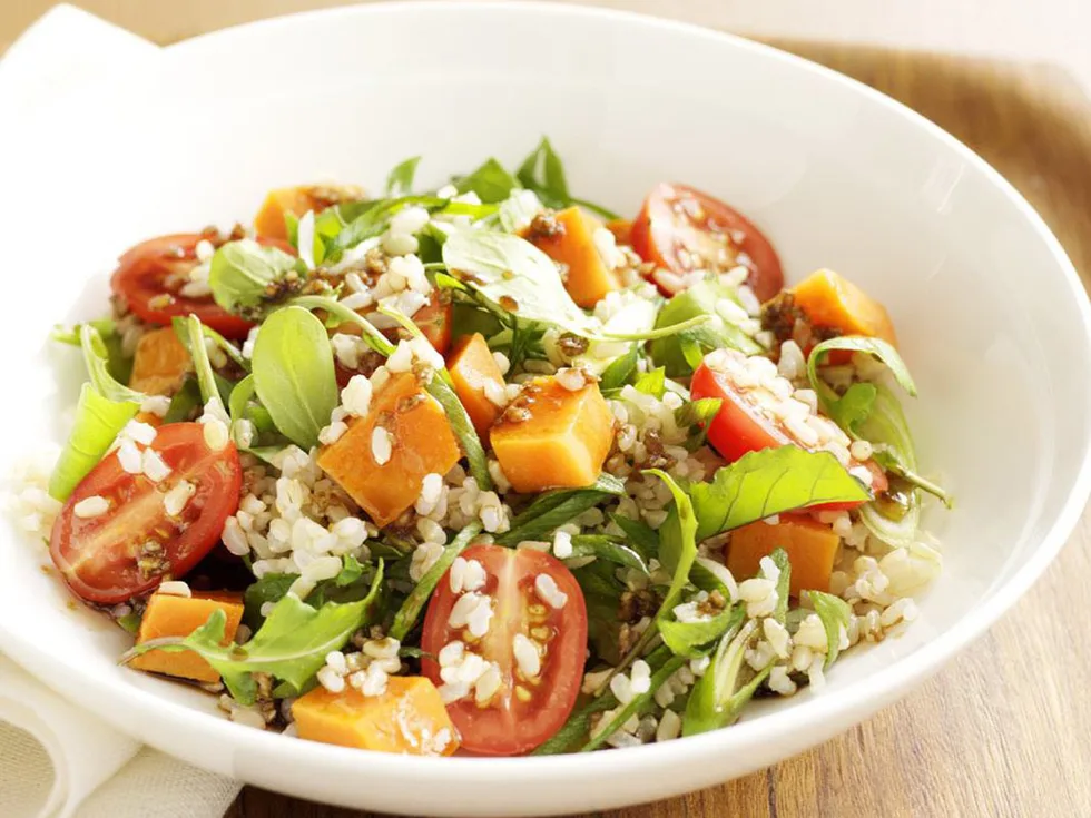 kumara & rice salad