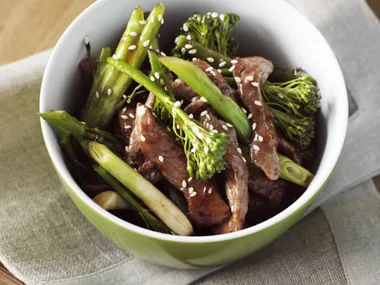 LAMB TERIYAKI WITH BROCCOLINI