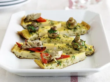 Frittata with two toppings