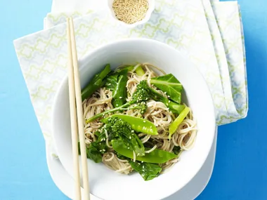 wasabi, soy and sesame noodles