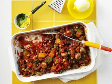 BALSAMIC ROASTED RATATOUILLE WITH CHICKPEAS