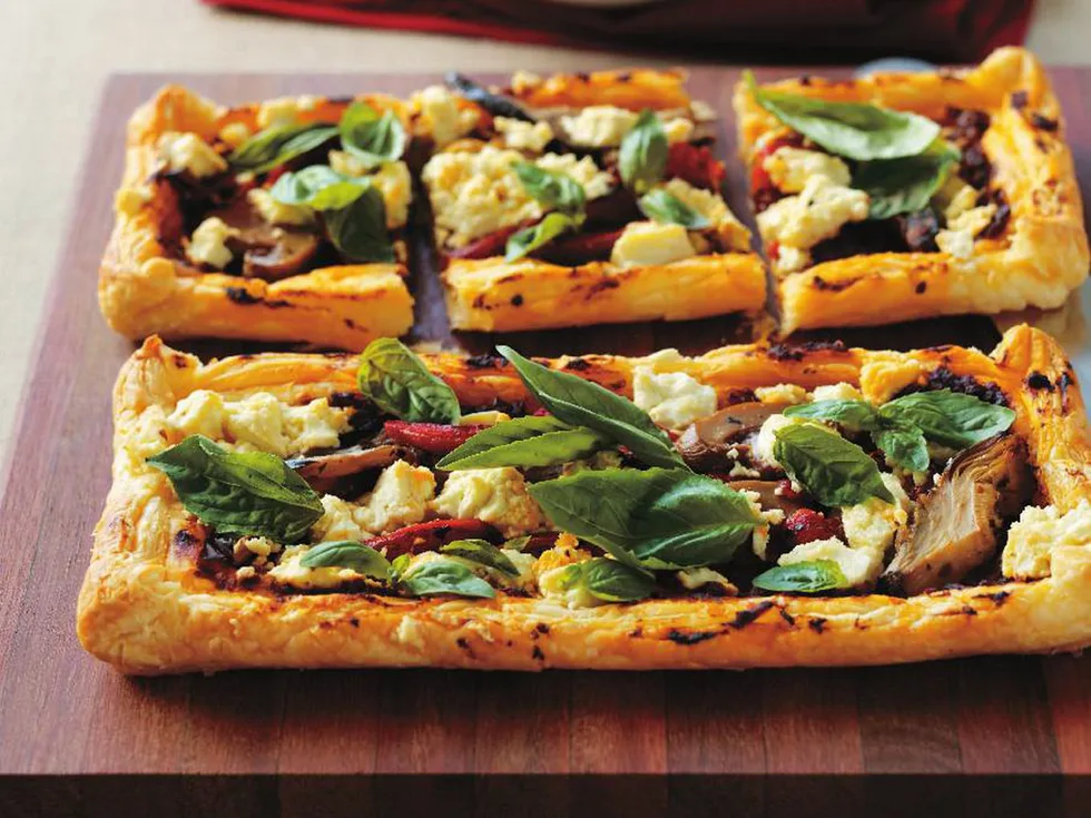 vegetable pesto tartlets