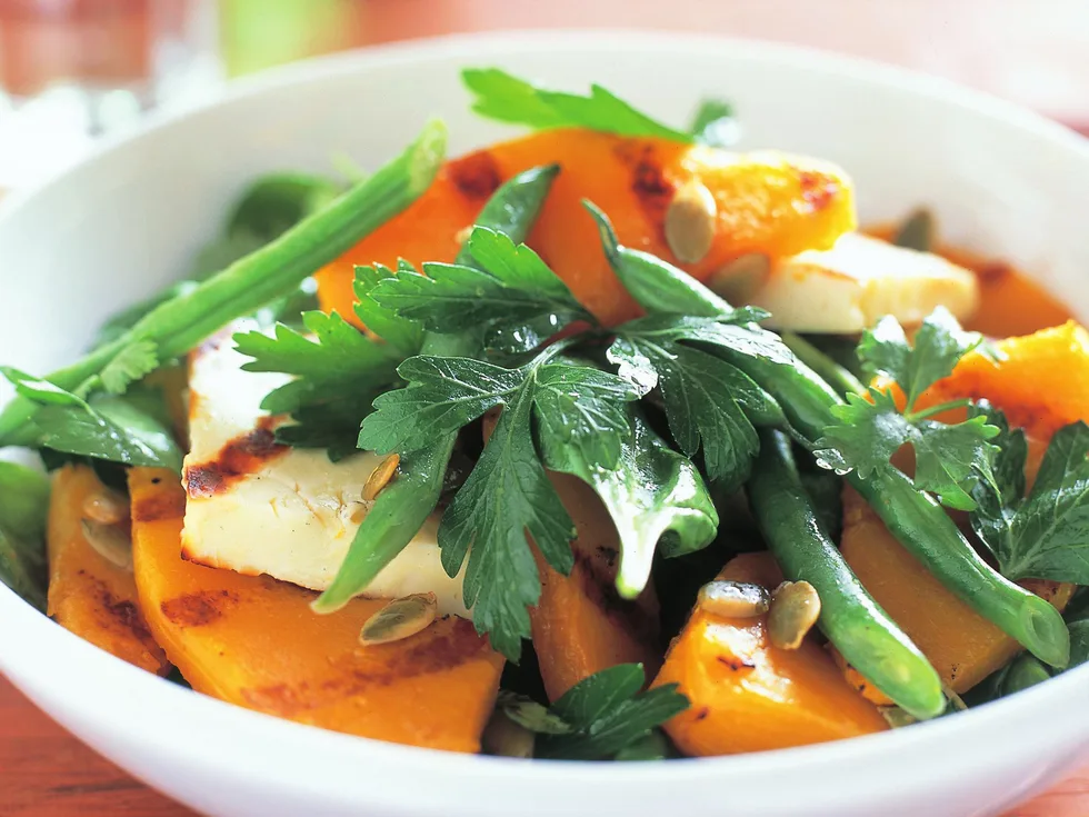 PUMPKIN AND HALOUMI SALAD