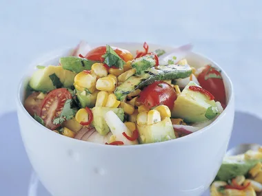 fresh corn and zucchini chunky salsa