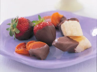 chocolate-dipped fruit