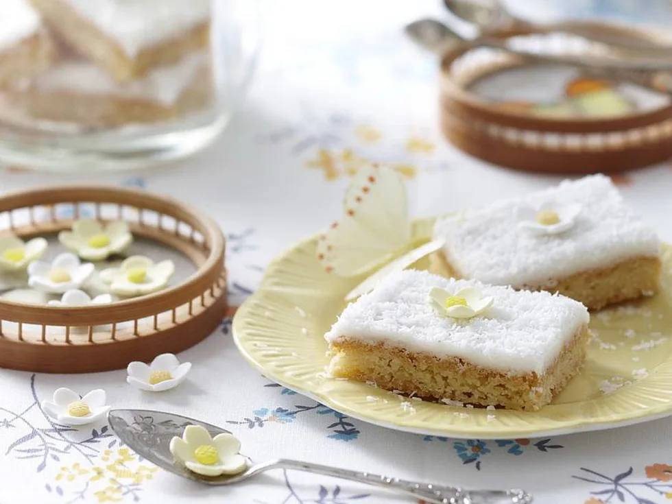 lemony coconut squares
