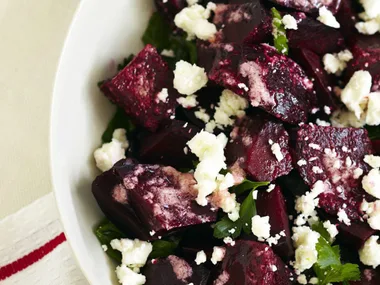 caramelised beetroot    and fetta salad