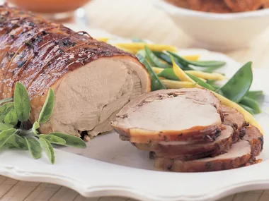 Honey-glazed pork with sage