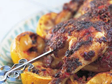 Mediterranean chicken with burghul salad