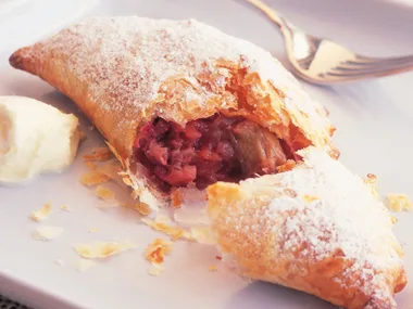 Apple and rhubarb turnovers