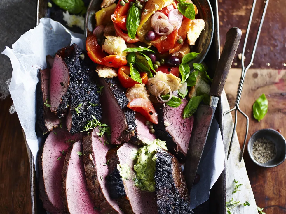 BARBECUEDBEEFRUMP WITHPANZANELLASALAD
