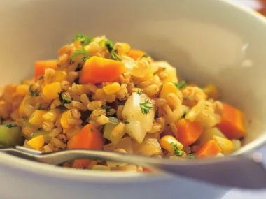barley and vegetable hotpot