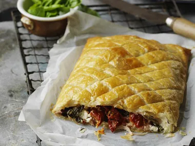 Tomato, olive and goat's cheese tart