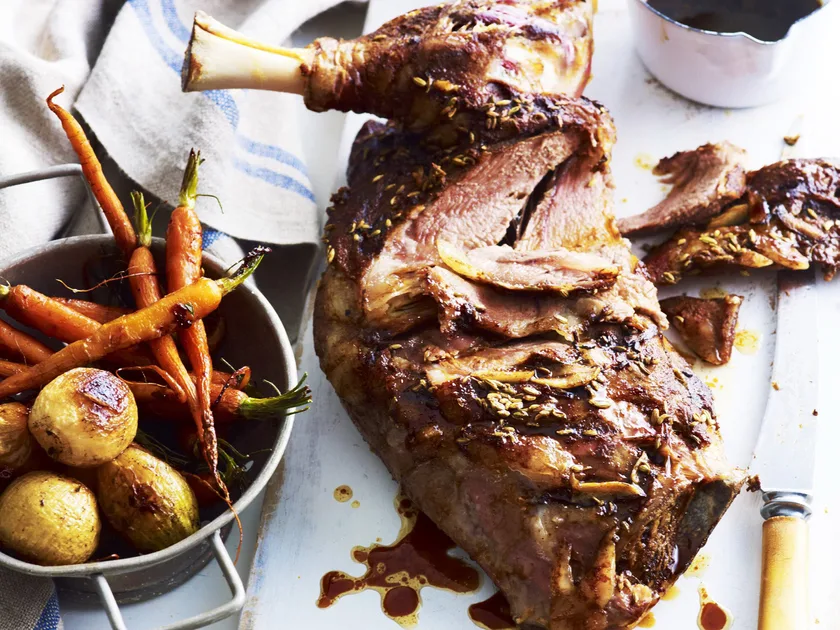Moroccan-spiced lamb shoulder
