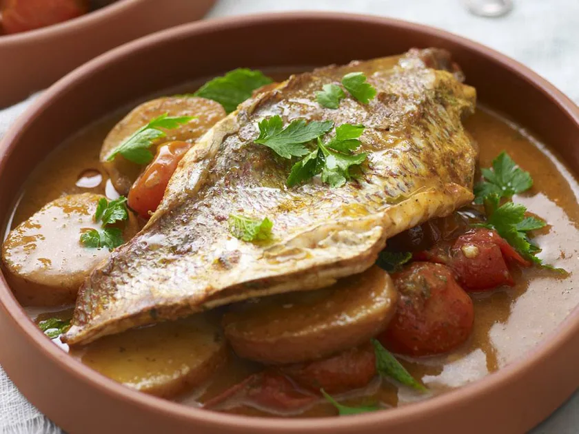 Tagine of snapper with chermoulla