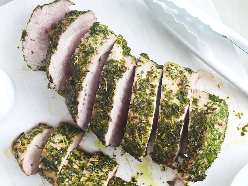Greek-style pork fillet