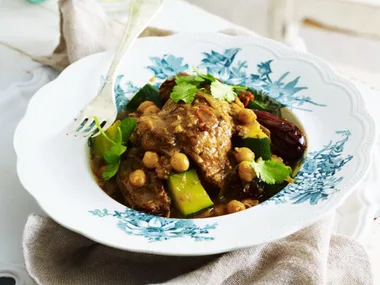 spiced chicken with dates and chickpeas