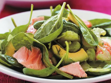 salmon, avocado and dill salad