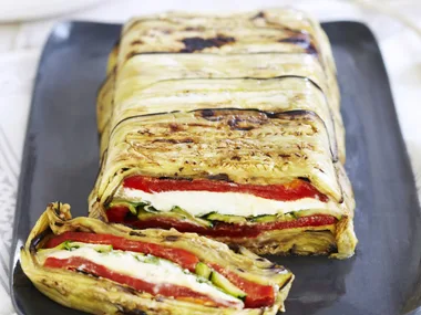 roasted vegetable and goat's cheese terrine