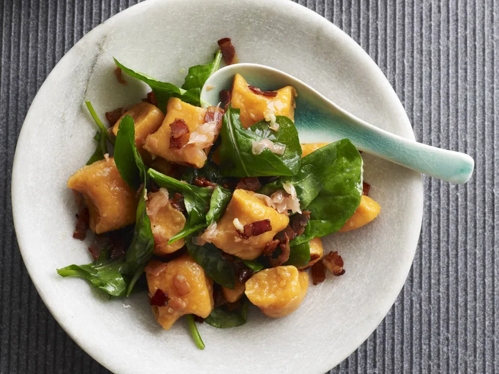 Kumara gnocchi with pickled ginger brown butter