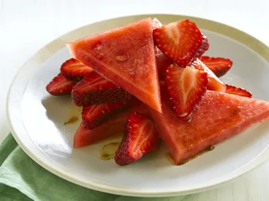 vanilla strawberries  and watermelon