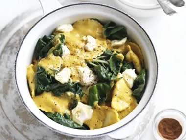 ricotta and spinach agnolotti
