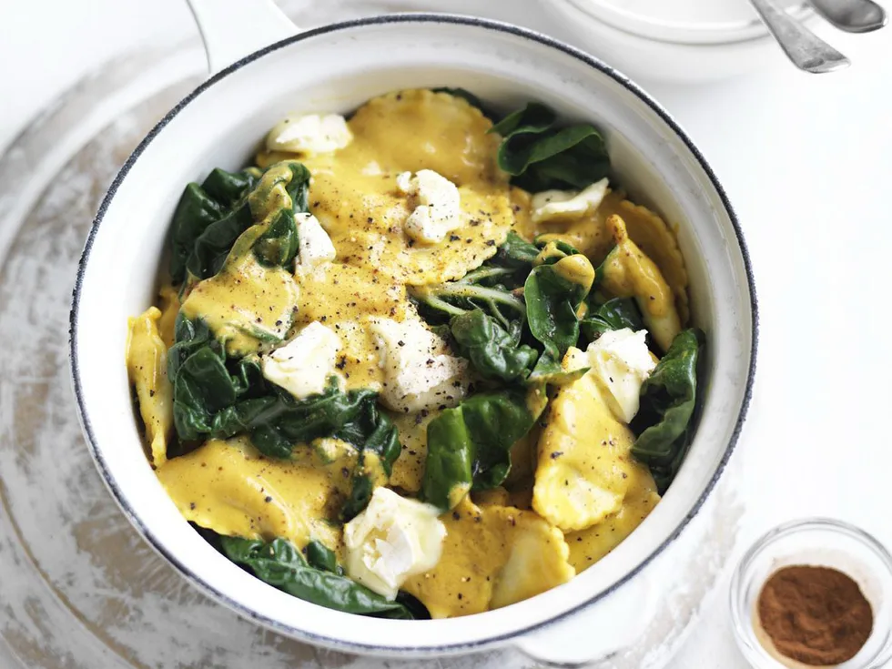 ricotta and spinach agnolotti