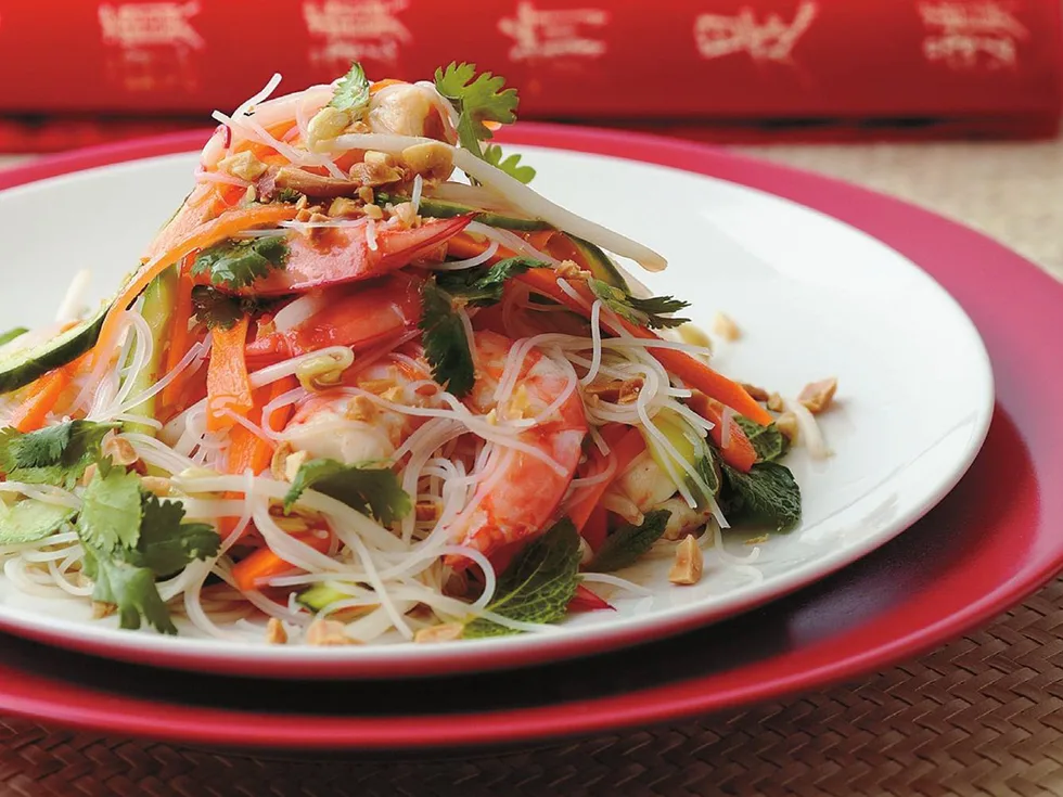 Prawn and sweet chilli salad
