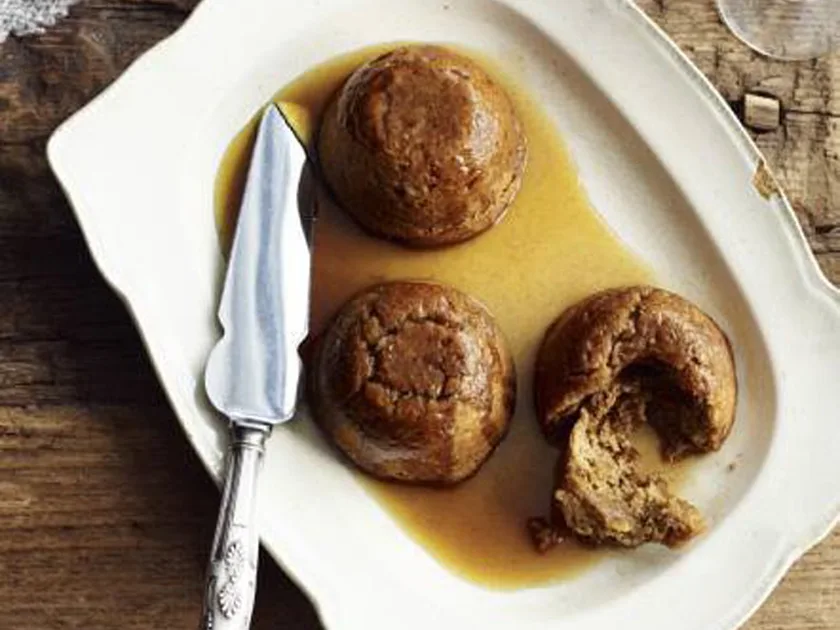 Maple syrup and date puddings