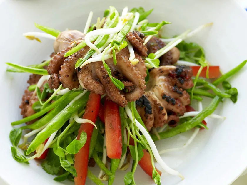 Tamarind and chilli octopus salad