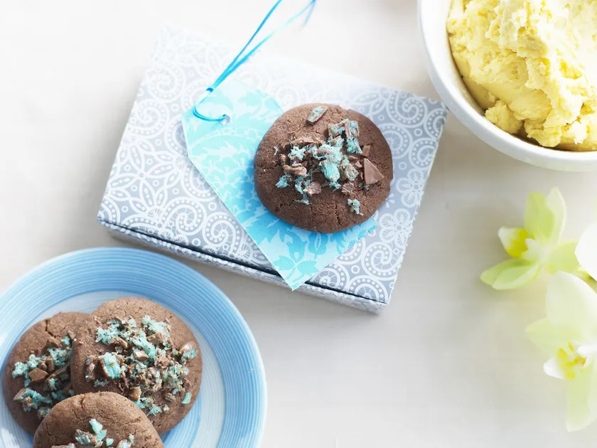 Choc-mint shortbreads