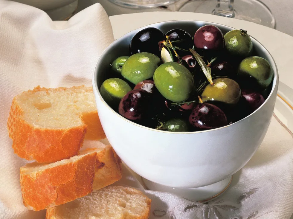 marinated olives with rosemary and thyme