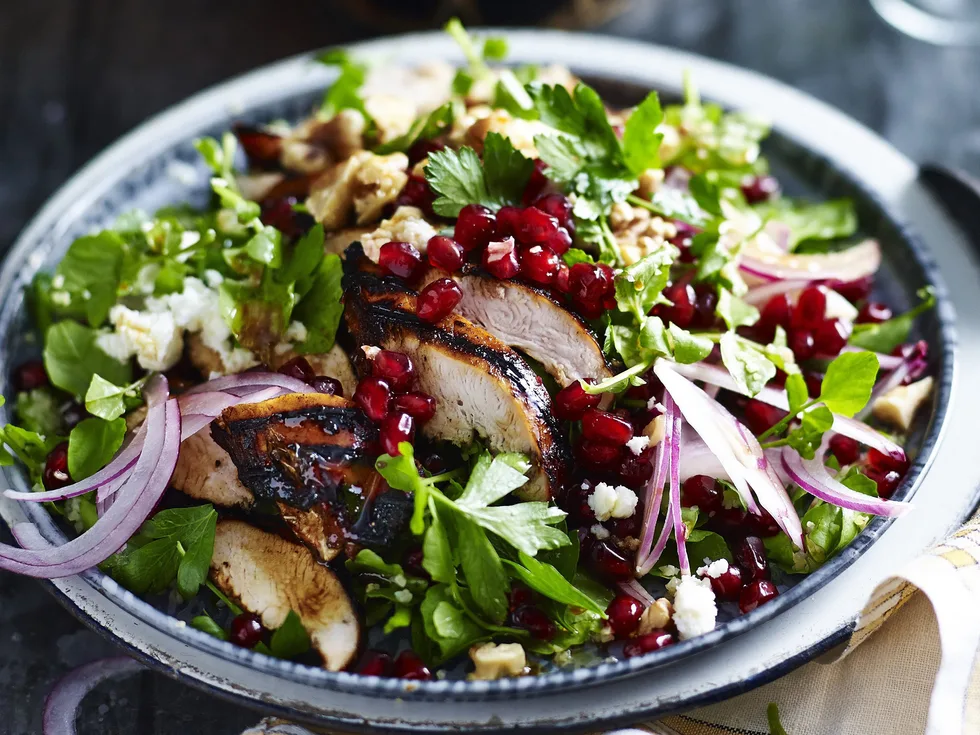 CHICKEN, BURGHUL & POMEGRANATE SALAD
