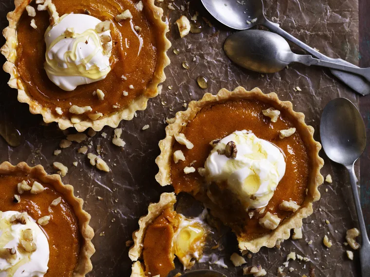 spiced pumpkin & honey pies