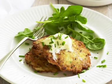 sour cream and chive potato pancakes