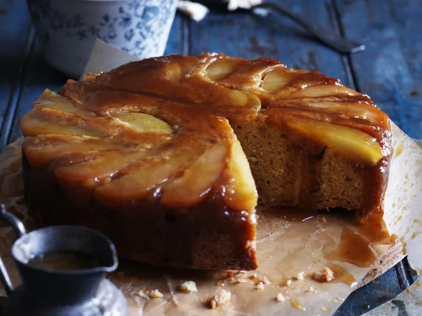 Pear & ginger upside-down cake