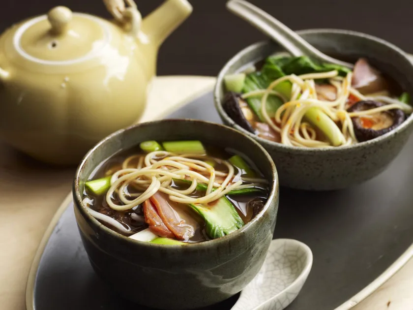 Ramen noodles with soy broth