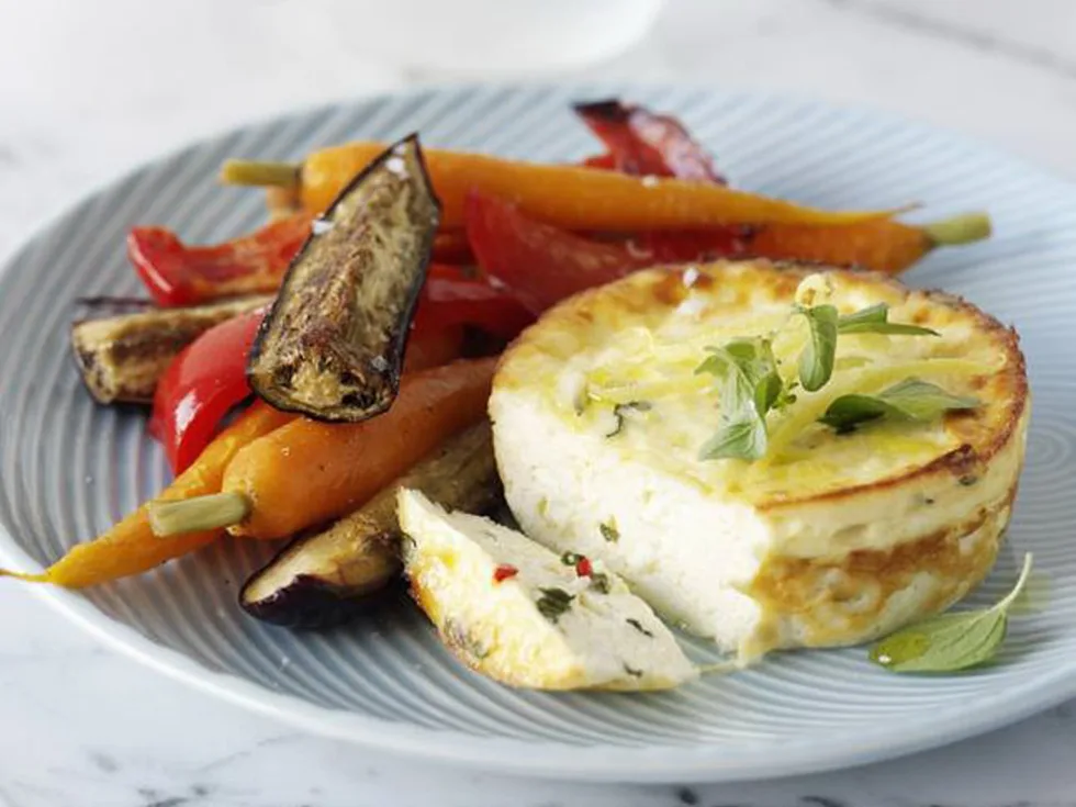 MINI BAKED RICOTTA WITH ROAST VEGETABLES