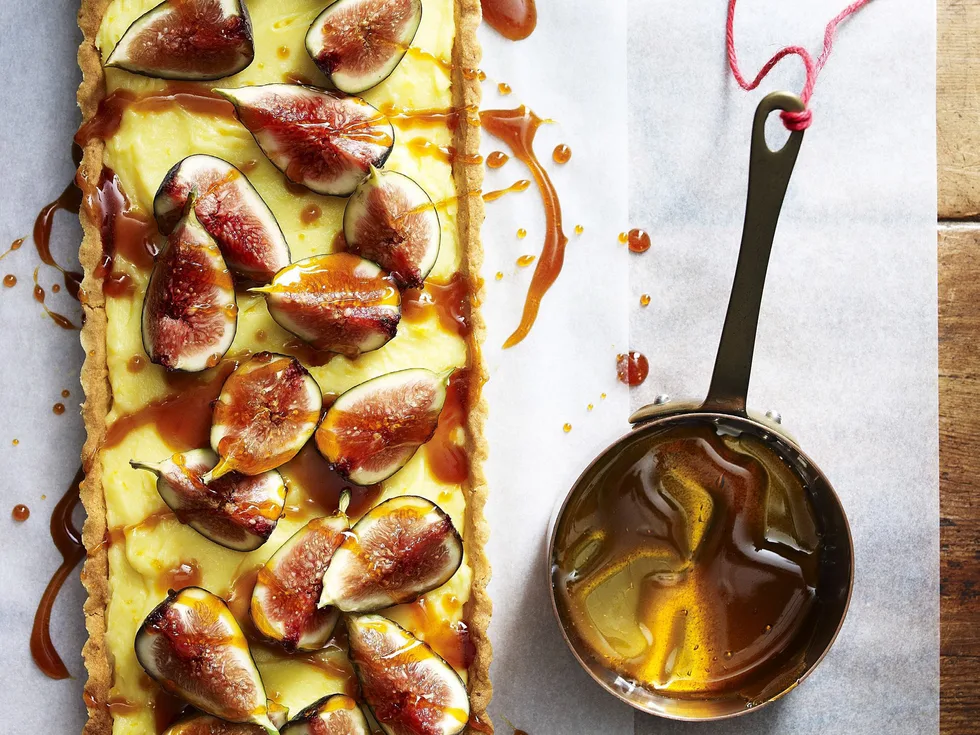 walnut and toffeed fig tart